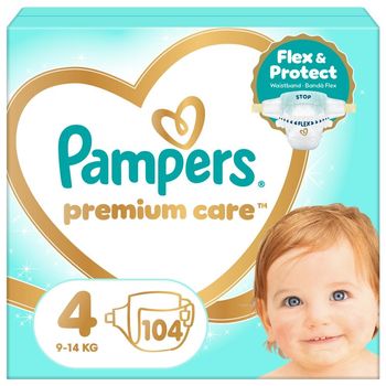 Pampers Premium Care Rozmiar 4, 104 Pieluszek, 9kg-14kg