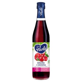 Paola Syrop o smaku malinowym z żurawiną 430 ml