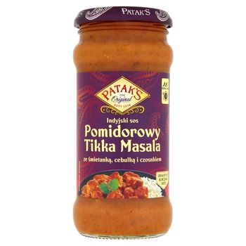 Patak's Indyjski sos pomidorowy Tikka Masala ze śmietanką cebulką i czosnkiem 350 g