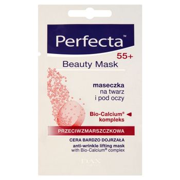 Perfecta Beauty Mask 55+ Maseczka na twarz i pod oczy przeciwzmarszczkowa 8 ml