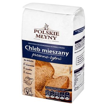 Polskie Młyny Chleb mieszany pszenno-żytni Mieszanka do domowego wypieku chleba 1 kg