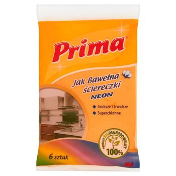 Prima Neon Jak Bawełna Ściereczki 6 sztuk