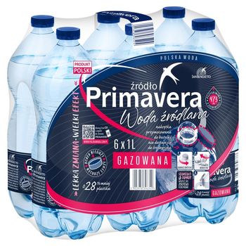 Primavera Woda źródlana gazowana 6 x 1 l