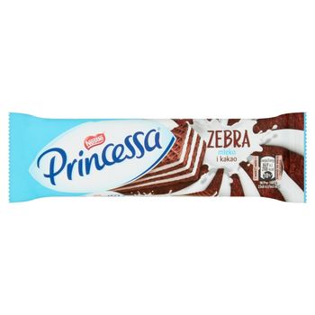 Princessa Zebra Kakaowy wafel przekładany kremem mlecznym 37 g