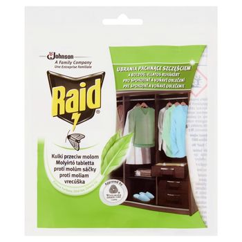 Raid Kulki przeciw molom zielona herbata 18 x 1,5 g
