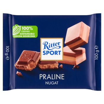 Ritter Sport Czekolada mleczna z nadzieniem nugat z orzechów laskowych 100 g