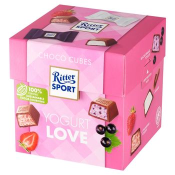 Ritter Sport Yogurt Love Mieszanka czekoladek z czekolady mlecznej nadziewanych 176 g (22 sztuki)