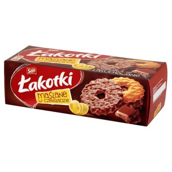 San Łakotki maślane w czekoladzie Herbatniki 146 g