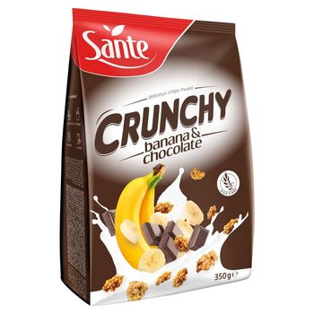 Sante Crunchy Chrupiące płatki zbożowe z bananem i czekoladą 350 g