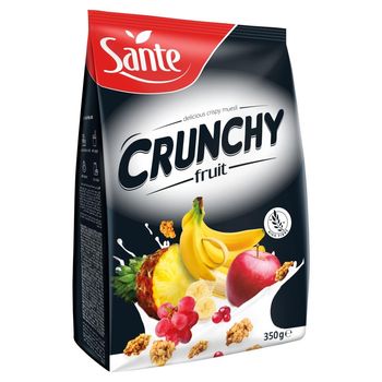 Sante Crunchy Chrupiące płatki zbożowe z suszonymi i kandyzowanymi owocami 350 g