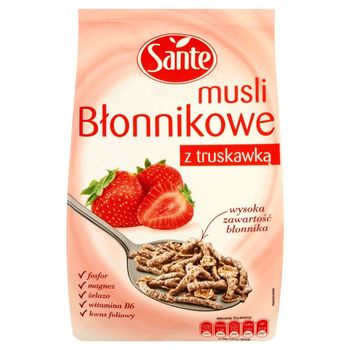 Sante Musli błonnikowe z truskawką 200 g