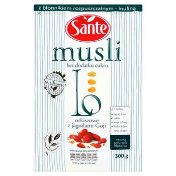 Sante Musli Lo bez dodatku cukru orkiszowe z jagodami Goji 300 g