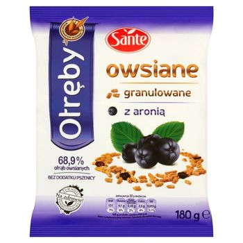 Sante Otręby owsiane granulowane z aronią 180 g