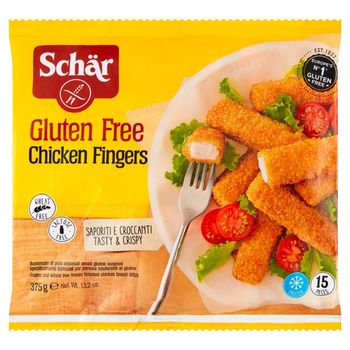 Schär Panierowane bezglutenowe paluszki z piersi kurczaka 375 g (15 sztuk)