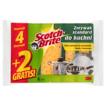 Scotch-Brite Zmywak standard do kuchni 6 sztuk