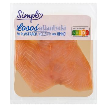 Simpl Łosoś atlantycki w plastrach wędzony na zimno 100 g 