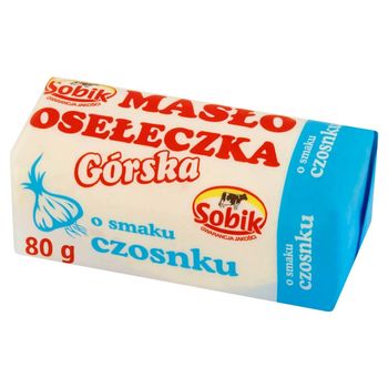 Sobik Masło osełeczka górska o smaku czosnku 80 g