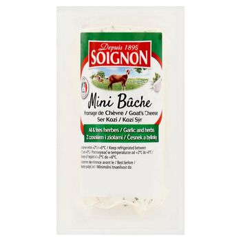 Soignon Mini Bûche Ser kozi z czosnkiem i ziołami 110 g