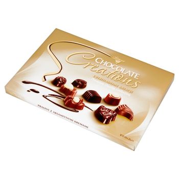 Solidarność Czekoladowe Kreacje Praliny z aksamitnymi kremami 229 g