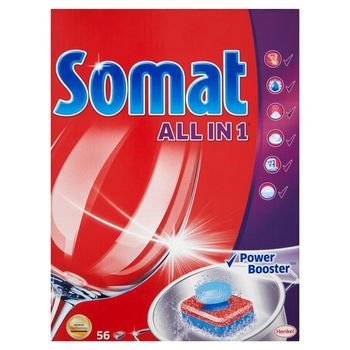Somat All in 1 Tabletki do mycia naczyń w zmywarkach 1064 g (56 sztuk)