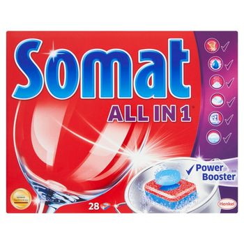 Somat All in 1 Tabletki do mycia naczyń w zmywarkach 532 g (28 sztuk)