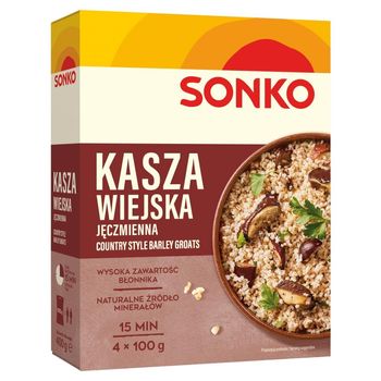 Sonko Kasza jęczmienna wiejska 400 g (4 x 100 g)