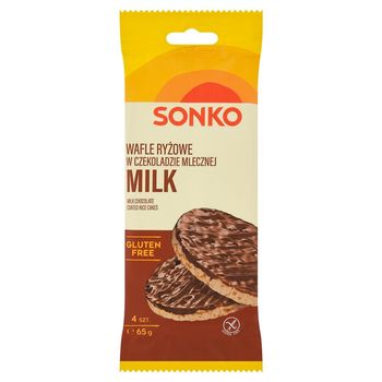 Sonko Wafle ryżowe w czekoladzie mlecznej 65 g (4 sztuki)