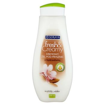 Soraya Fresh & Creamy Kremowy żel pod prysznic z hydrooliwką migdały i mleko 500 ml