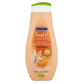 Soraya Fresh & Creamy Kremowy żel pod prysznic z hydrooliwką miód i mandarynka 500 ml