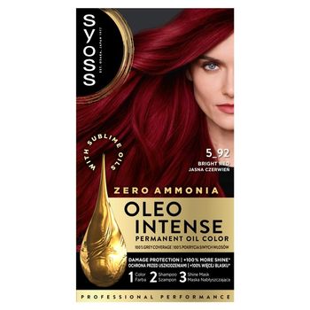 Syoss Oleo Intense Farba do włosów 5_92 jasna czerwień