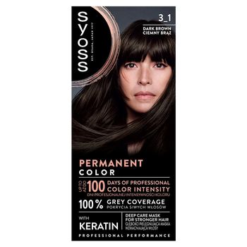 Syoss Permanent Color Krem koloryzujący 3_1 ciemny brąz