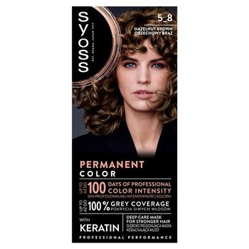 Syoss Permanent Coloration Farba do włosów trwale koloryzująca 5-8 orzechowy brąz