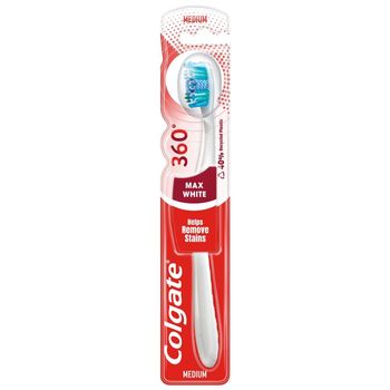 Szczoteczka do zębów Colgate 360 Max White średnia 