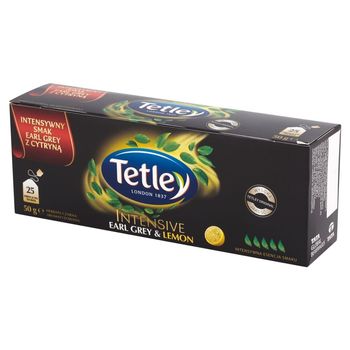Tetley Intensive Earl Grey & Lemon Herbata czarna aromatyzowana 50 g (25 torebek)