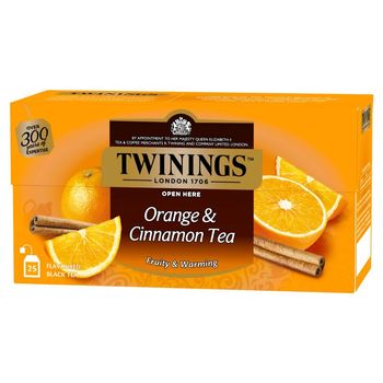 Twinings Czarna herbata z cynamonem i aromatem pomarańczy 50 g (25 torebek)