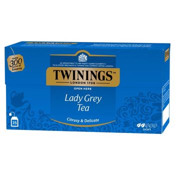 Twinings Lady Grey Czarna herbata z aromatem owoców cytrusowych 50 g (25 torebek)