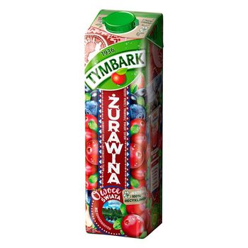 Tymbark Owoce Świata Napój wieloowocowy żurawina 1 l