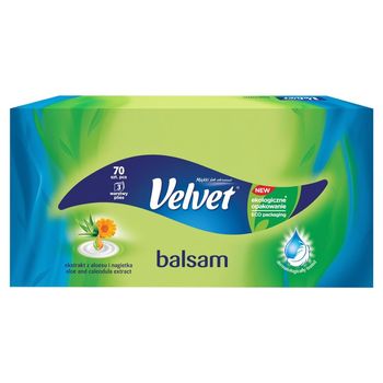 Velvet Balsam Chusteczki uniwersalne z ekstraktem z aloesu i nagietka 70 sztuk