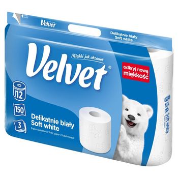 Velvet Papier toaletowy delikatnie biały 12 rolek