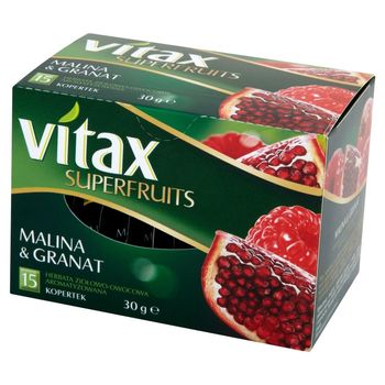 Vitax Superfruits Malina i Granat Herbata ziołowo-owocowa 30 g (15 kopertek)