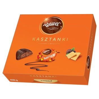 Wawel Kasztanki kakaowe z wafelkami Czekolada z nadzieniem 430 g