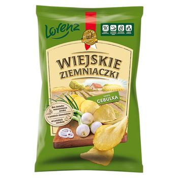 Wiejskie Ziemniaczki Chipsy ziemniaczane smak cebulka 130 g
