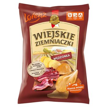 Wiejskie Ziemniaczki Chipsy ziemniaczane wędzonka 130 g