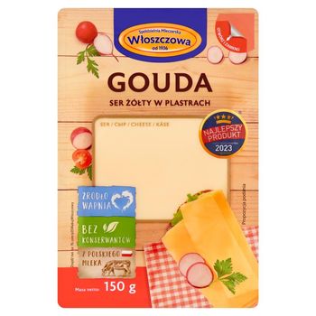 Włoszczowa Ser żółty w plastrach gouda 150 g