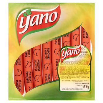 Yano Hot Dog Parówki z kurcząt 500 g