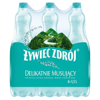 Żywiec Zdrój Delikatnie Musujący Woda źródlana 6 x 1,5 l