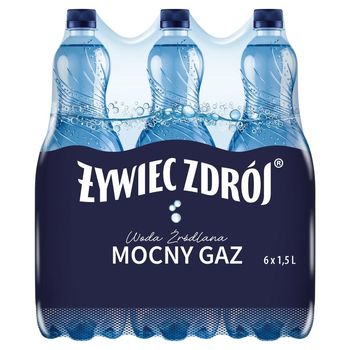 Żywiec Zdrój Mocny Gaz Woda źródlana 6 x 1,5 l