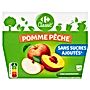 Carrefour Classic Przecier z jabłek i brzoskwini 400 g (4 x 100 g)