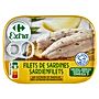 Carrefour Extra Filety z sardynek z cytryną i bazylią bez oleju 100 g
