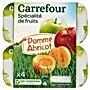 Carrefour Mus owocowy jabłkowo-morelowy 400 g (4 sztuki)